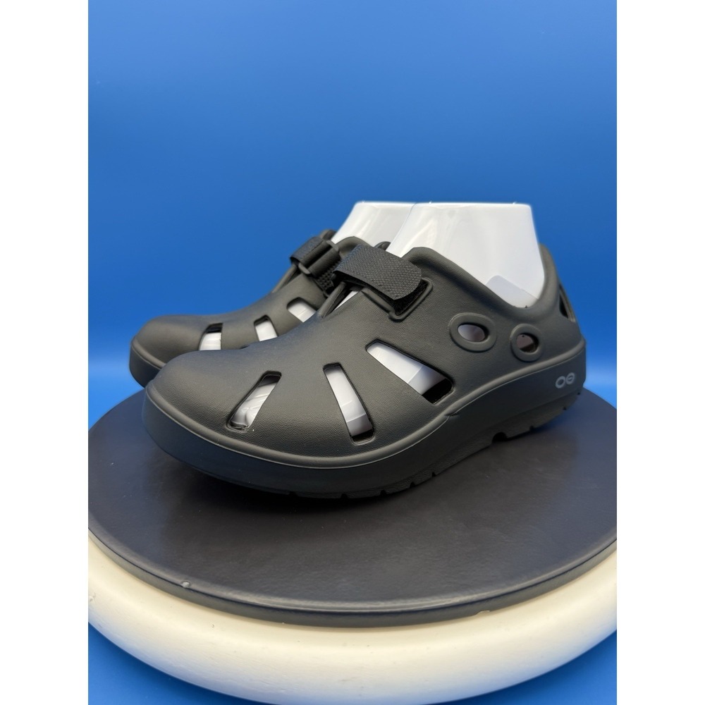 Oofos Oocandoo‎ Womens Size 7 Sport Recovery Sandals Black Lightweight Shoes NEW